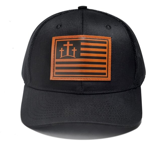 Black 100% Polyester Christian Jesus Cross God Religious Faith Hat for Men Women - Picture 1 of 8